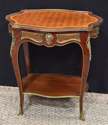 Lot 613 - An early 20th century French parquetry inlaid...