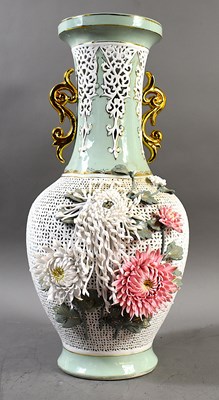 Lot 248 - A Chinese porcelain vase form lamp base with...