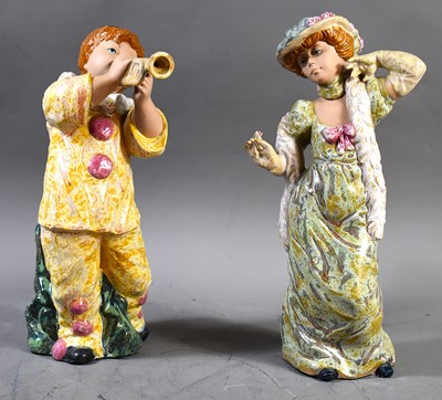 Lot 216 - Two Spanish porcelain figurines, to include a...