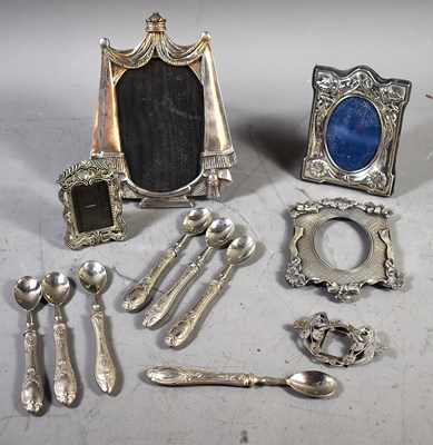 Lot 57 - A small silver photo frame in the Art Nouveau...