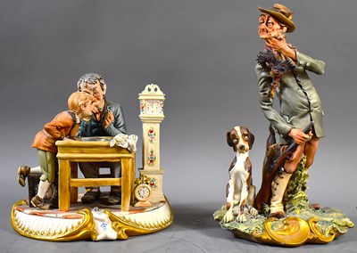 Lot 213 - An Italian Capodimonte porcelain figure of a...