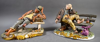 Lot 275 - An Italian Capodimonte porcelain figurine of a...