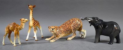 Lot 326 - A group of Beswick animal figurines; Camel,...
