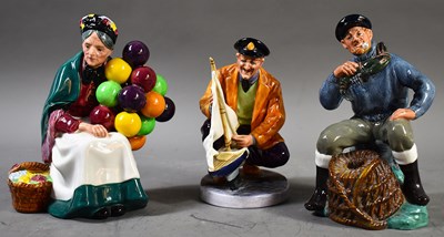 Lot 280 - Three Royal Doulton porcelain figurines...