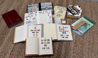 Lot 485 - A group of stamps albums containing King...