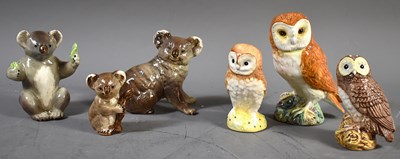 Lot 283 - A group of Beswick animal figurines to include...