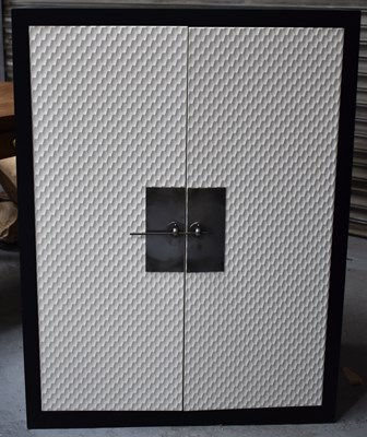 Lot 616 - A Contemporary cocktail cabinet, dark wood...
