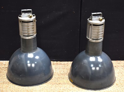 Lot 418 - A pair of large Mazda industrial enamel...