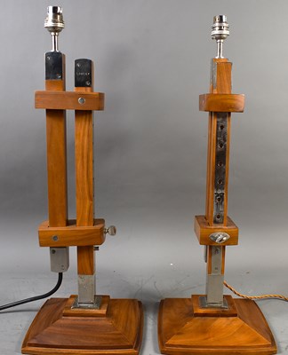 Lot 420 - A pair of David Linley walnut and chrome...