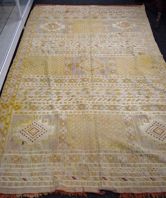 Lot 597 - A Turkish handwoven wool kilim rug, with ...