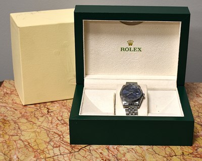 Lot 11 - A Rolex Oyster Perpetual Datejust stainless...