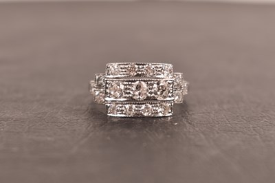Lot 126 - A platinum and diamond Art Deco style ring,...