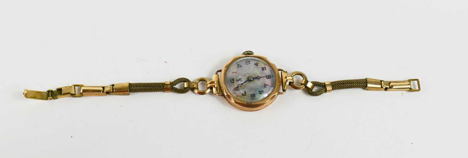 Lot 257 - An Art Deco A. S. C., 9ct gold cased lady's...