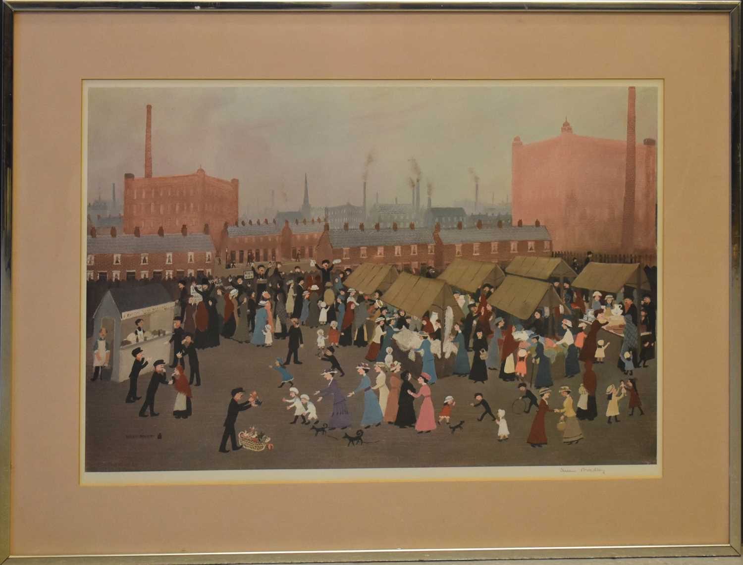 Lot 409 - Helen Bradley: print signed in pencil, 54 by