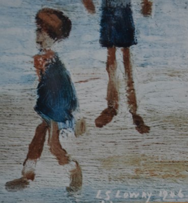Lot 51 - LS Lowry print, titled At The Seaside 1946,...